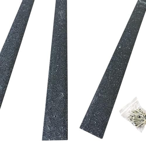 Image of GreenTec GRP Anti Slip Decking Strip – Heavy Duty Non Slip Safety Tread for Decking, Outdoor Steps, Stairs & Ramps – Multiple Sizes & Colours (20, Black, 1000mm x 50mm x 3mm)