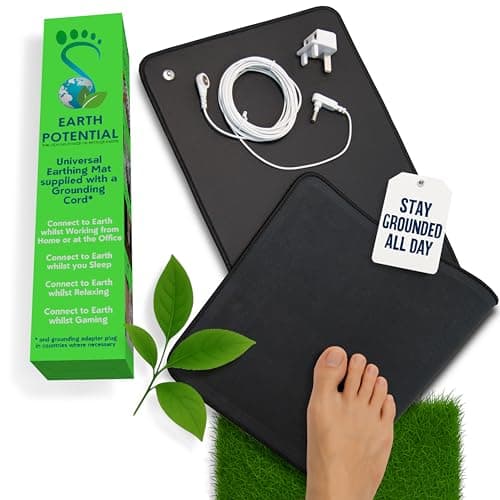 Image of Universal Grounding Mat: Harness Earth's Energy for Better Sleep, Stress Reduction and Improved Circulation. Use as a Computer Keyboard and Mouse Mat, Gaming, Desk, Foot, Bed or Pet Mat