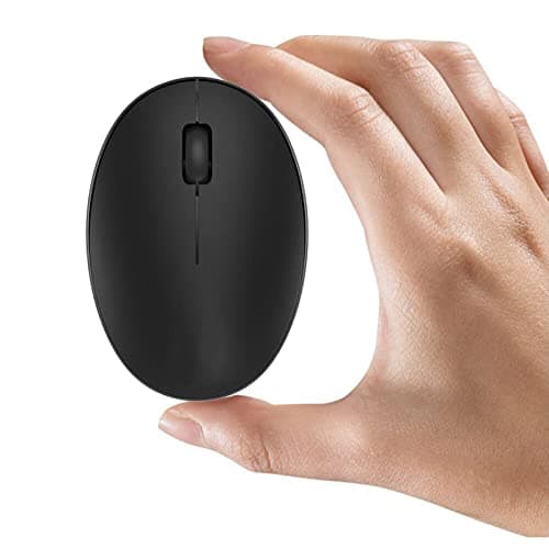 Image of Uiosmuph Mini Mouse Wireless, Small Rechargeable Computer Mouse,2.4GHz Optical Travel Silent Mouse with USB Receiver 1000 DPI for Laptop/PC/Mac (Black)
