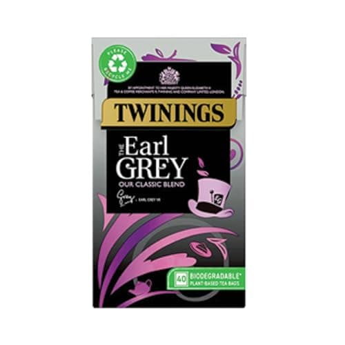 Image of Twinings Earl Grey Tea | Full & Fragrant Earl Grey Tea Bags | Bergamot & Lemon Flavoured Black Tea Blend | 40 Biodegradable Tea Bags