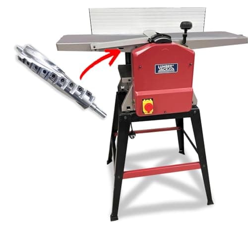 Image of LUMBER JACK PRO Series Helical Planer Thicknesser 254mm 10" 1500W Motor 24 TC Cutters Low Noise & Smooth Finish