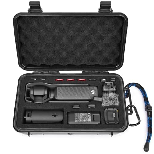 Image of LEKUFEE Travel Waterproof Hard Case Compatible with DJI Osmo Pocket 4, Osmo Pocket 3/Creator Combo/Power Expansion Combo/Video Camera/Vlogging Camera and Accessories(Case & Bag Only)