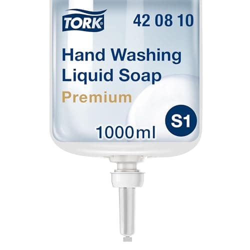 Image of Tork Hand Washing Liquid Soap - 420810 - Extra Hygienic, Fat Dissolving Soap for S1/S11 Dispenser Systems - Premium Quality, Fragrance-free, 1 x 1000 ml