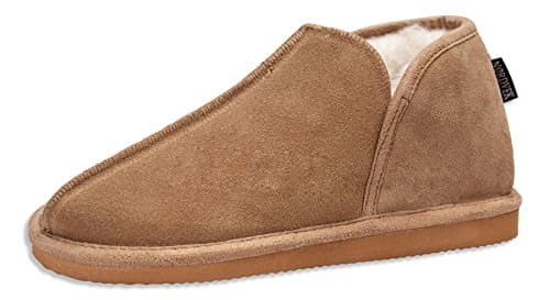 Image of Nordvek Womens Sheepskin Slippers - Soft Wool Blend Booties - Hard Non Slip Sole # 447-100 [Chestnut] [5 UK]