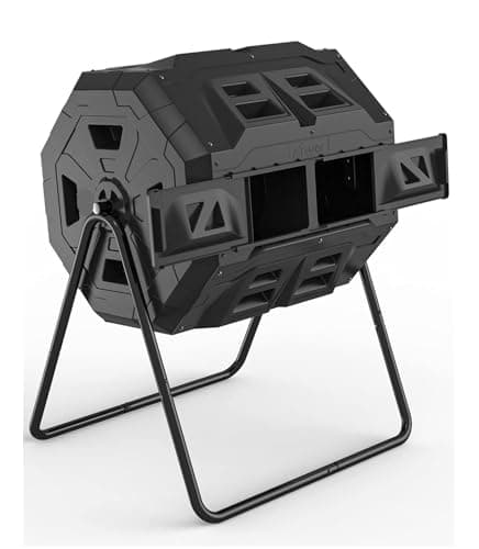 Image of 160L Dual Heavy Duty Outdoor Compost Tumbler Bin Composter Organic Fertilizer Large Composting Tumbler - Dual Rotating Outdoor Garden Compost Bin, BPA Free/Heavy Duty Capacity Composter(43 Gallon)