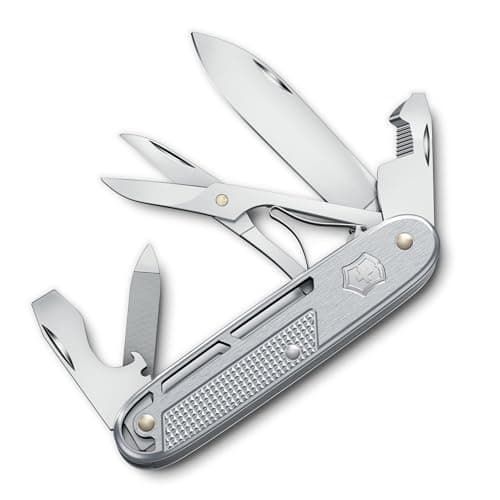 Image of Victorinox Synergy X Alox Pocket Knife – Stainless Steel Multitool for Everyday, Work & Outdoor Use with Scissors & Carry Clip, Silver