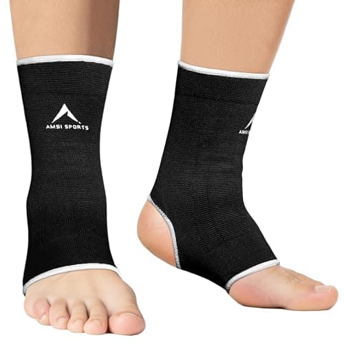 Image of Ankle Wrap – Muay Thai Ankle Support for Martial Arts, Gym – Durable and Reliable Boxing Gear (Black, S/M)