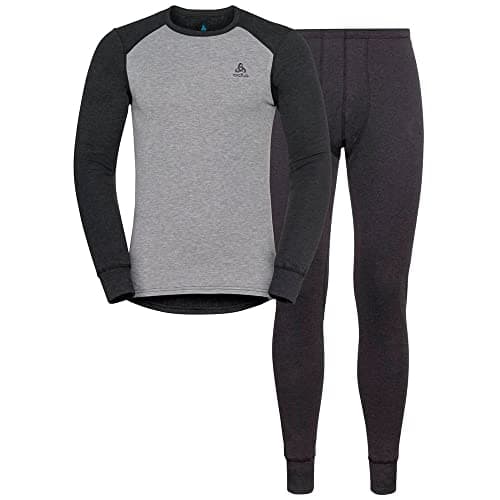 Image of Odlo Active Warm Eco Men's Functional Underwear Set, dark grey melange - grey melange, M
