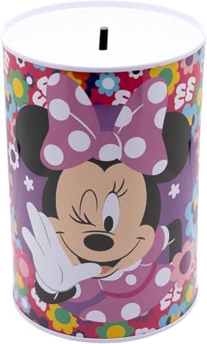 Image of Minnie Mouse Coin Bank for Girls – Cute Disney Metal Savings Tin, Perfect Piggy Bank for Birthday, Holiday Size-15cm