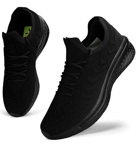 Image of Giniros Womens Trainers Athletic Running Shoes Gym Trainers Walking Sneakers Lightweight Tennis Sports Shoes Soft Ladies Trainers Black 41
