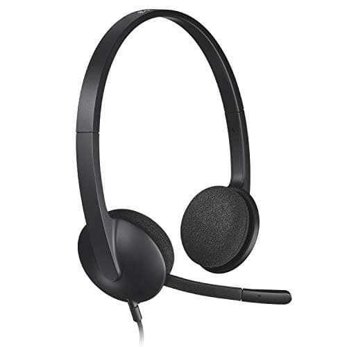 Image of Logitech H340 Wired Headset, Stereo Headphones with Noise-Cancelling Microphone, USB, PC/Mac/Laptop - Black