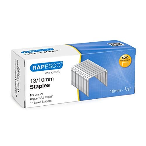 Image of Rapesco S13100Z3 Type 13/10 mm Galvanised Tacker Staples, Pack of 5000