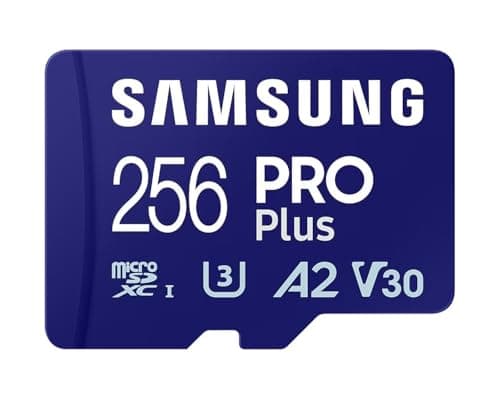 Image of Samsung PRO Plus MicroSD Card, 256 GB, UHS-I U3, Full HD & 4K UHD, Read Speed 180 MB/s, Write Speed 130 MB/s, Memory Card for Cameras and Drones, Includes USB Card Reader, MB-MD256SA/EU