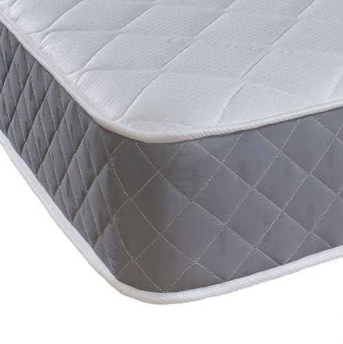 Image of eXtreme comfort ltd Cooltouch Diamond Essential Grey Single Mattress 90x190cm, 18cm Deep Foam Free Open Coil Spring Mattress, Quilted Cover, Plush Comfort Support, UK Made Mattress in a Box