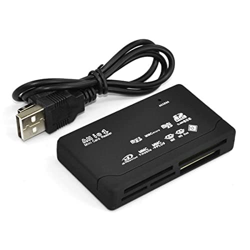 Image of Multibao All in One Multi Card Memory Reader Adapter for Micro SD SDHC M2 MMC XD CF MS with External USB- Black