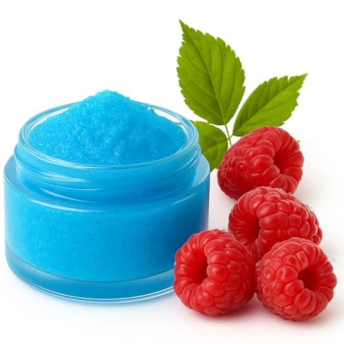 Image of Sugar Lip Scrub - 30g Pot - 15 Delicious Flavours - Made With Natural Jojoba Oil for Soft, Smooth Lips - Vegan Friendly - Puddle of Wax - Made in the UK (30g, Raspberry)