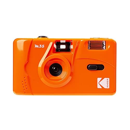 Image of Kodak M35 35mm Film Camera, Reusable, Focus Free, Easy to Use, Built-in Flash, Compatible with 35mm Color or B&W Film (Battery Not Included) (Papaya)