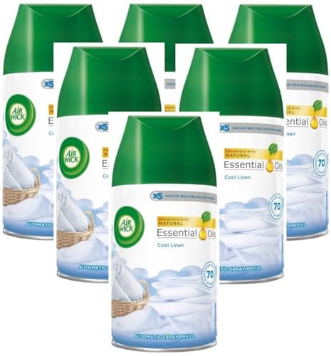 Image of 6 x Air Wick Freshmatic Max Automatic Spray Refill 250ml - Cool Linen
