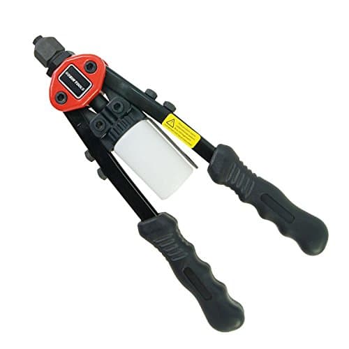Image of KATSU Heavy Duty Hand Riveter 11 Inch 4 in 1 Rivet Gun Riveting Tool 4 Sizes 2.4mm/3.2mm/4.0mm/4.8mm for Sheet Metal Stainless Steel Aluminum 405525