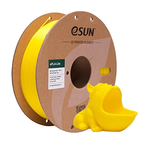 Image of eSUN PLA Filament 1.75mm, 3D Printer Filament PLA Dimensional Accuracy +/- 0.03mm, 1KG Spool (2.2 LBS) 3D Printing Materials for Most FDM 3D Printers,Yellow