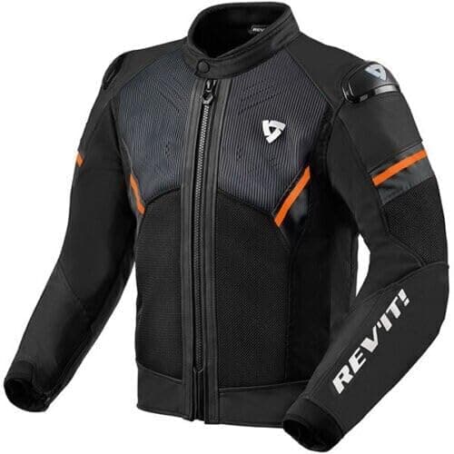 Image of Rev'it Mantis 2 H2O Waterproof Textile Motorcycle Jacket - Black/Orange LARGE