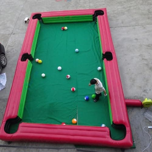 Image of Inflatable Pool Table - Interactive Football Snooker Game for Fun Sports Activities - Perfect for Adults and Kids Playtime