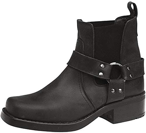 Image of Men's Cowboy/Biker terminater boots Gringos Harley leather BLACK size 9