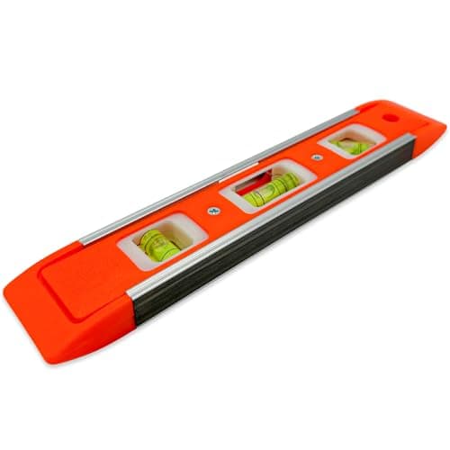 Image of TIJAR Spirit Level Magnetic 230mm - Heavy-Duty, 3 Bubble Vials for Precision – Horizontal, Vertical & 45° Measuring Tool for DIY, Construction, and Carpentr