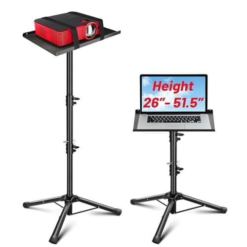 Image of CAHAYA Projector Tripod Stand Laptop Stand Portable Projector Laptop Stand Multifunctional DJ Rack Stand with Adjustable Height for Outdoor Movies, Computer, Book, DJ Equipment CY0331