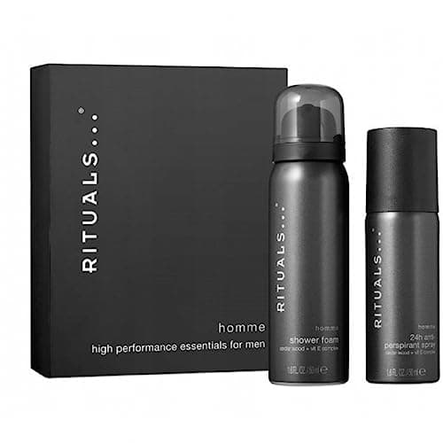 Image of Rituals - Homme gift set for men: bath foam 50 ml + deodorant spray 50 ml