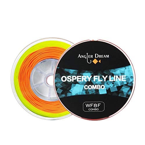 Image of ANGLER DREAM 100FT WF3F WF5F WF8 Fly Fishing Line Combo Weight Forward Fly Line with Braided Backing Tapered Leader Preload Line with Welded Loop (ORANGE, WF3F)