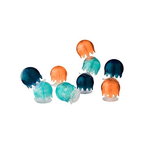 Image of Boon Tomy Jellies Baby Bath Toys, 9 Jellyfish with Suction Cup - Bpa Free, Toddler Toy Suitable for 1, 2 & 3 Years Old Boys & Girls - Navy/Coral