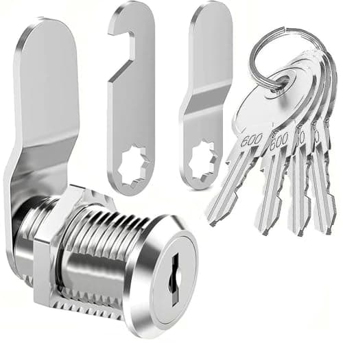 Image of Litensh Mailbox Lock with 4 Keys, Lock for Cabinet Cam Letterbox Drawers Dresser Cupboard Door Furniture Locker Locks(16MM)