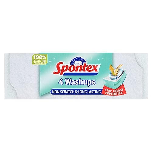 Image of Spontex 4 Washups Non Scratch Sponge Scourers