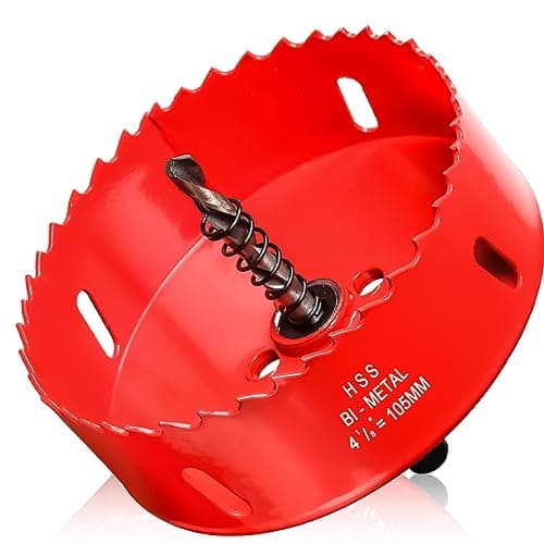 Image of 105mm Hole Saws Cutter, HSS Bi-Metal Core Drill Bit for Wood, Plastic, UPVC, Fiberglass and Plasterboard
