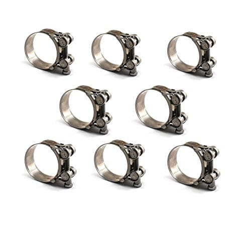 Image of 304 Stainless Steel Pack of 8 pcs Hose clamp Worm Gear Clip Pipe clamp Size Range 20-22mm