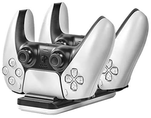 Image of Numskull PlayStation 5 DualSense Controller Twin Charging Station, Compatible with Official PS5 Controllers