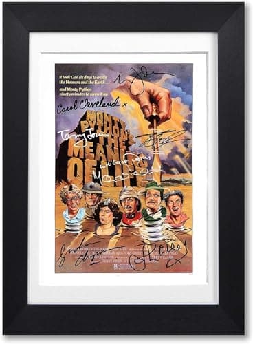 Image of Monty Python's The Meaning Of Life Cast Signed A4 Poster Photo Print Framed Autograph Gift Movie Film (POSTER ONLY)