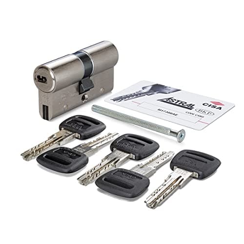 Image of Cisa 0A3S1.39.0.12Clc5 Astral Cylinder Sicur 45 x 50 Nickel-Plated