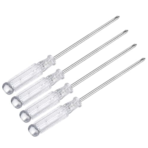 Image of sourcing map 4pcs Mini Phillips Screwdriver 3.0mm 120mm Length Micro Precision Cross Head Screw Driver with Non-Slip Handle for Watch Eyeglasses Electronics Small Appliances Repair