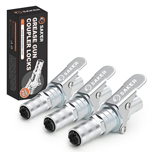 Image of Saker Grease Gun Coupler-Upgrade to14000 PSI,Duty Quick Release Grease Couplers,Compatible with All Grease Guns 1/8" NPT Fittings (3 PCS)