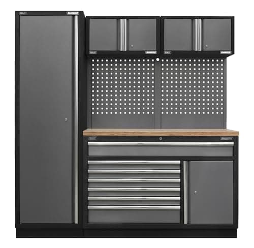 Image of Superline Pro 1.96m Storage System - Pressed Wood Worktop