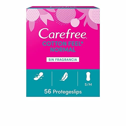 Image of Carefree Cotton Feel Normal Fragrance-Free Panty Liners (56 Pack), Protects Briefs of Normal Absorbency and Breathable for Daily Use, Protects Briefs for All Types of Panties