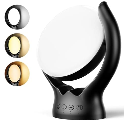Image of Happy Sunlight Sad Lamp - 210° Rotation, 10000Lux Light Therapy, 3 Color Temperatures & 4 Timers & 5 Brightness Levels, Memory Function LED Daylight