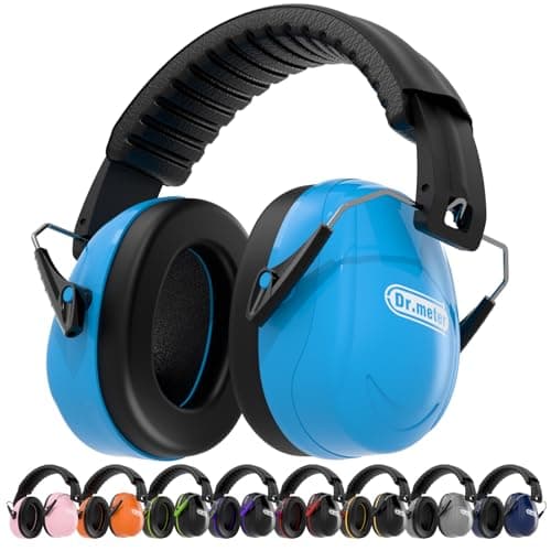 Image of Dr.meter Ear Defenders Adults, SNR 31dB Noise Reduction Earmuffs with with Adjustable Headband Double Layers Hearing Protection for Gardening Yard Work Blue