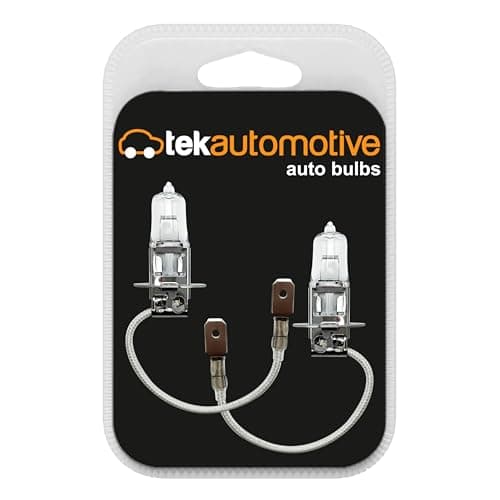 Image of Tek Automotive H3 453 Halogen 12V 55W Bulbs for Headlight Fog Light and Cornering Lamps, PK22s Road Legal E Approved Replacement – Twin Pack