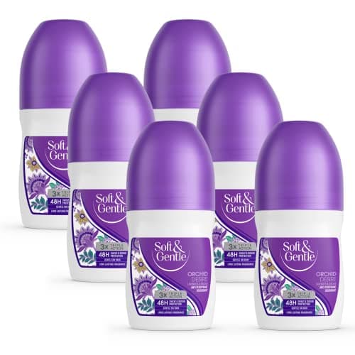 Image of Soft & Gentle Orchid Desire Anti-Perspirant Roll On Deodorant 50ml x 6