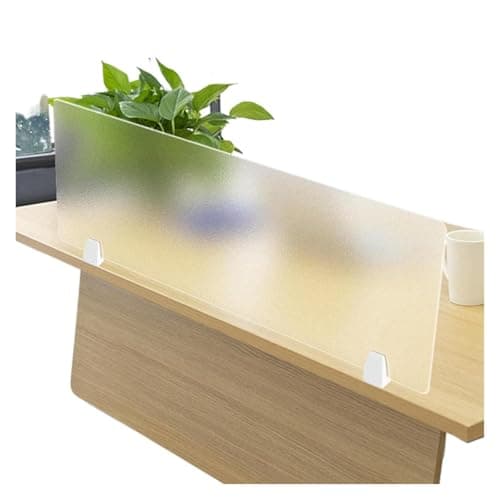 Image of LYVQZPWLR Desk Divider, Foldable Desk Divider, Portable Acrylic Desk Divider, Clear Frosted Office Partition With Clips, Multiple Sizes(30X120cm)