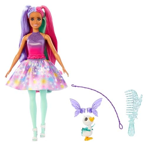 Image of Barbie A Touch of Magic Doll & Accessories, The Glyph with Fantasy Outfit, Pet, Leash & Styling Accessories, JCW50