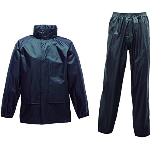 Image of Regatta TRW467 54070 Large Rain Suit - Navy (2-Piece)